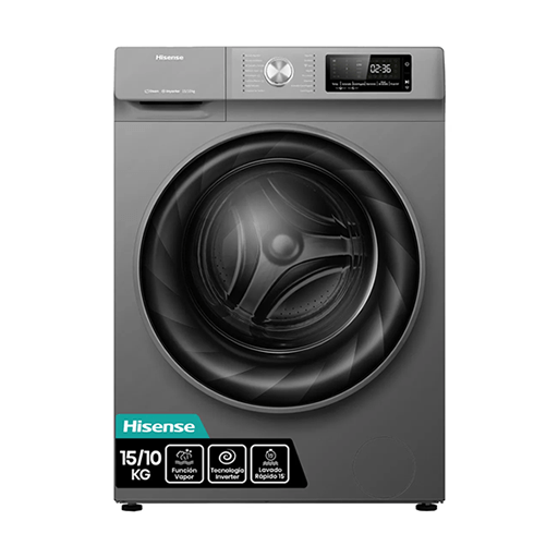 Lavasecadora automática Hisense PureJet inverter hasta 15kg