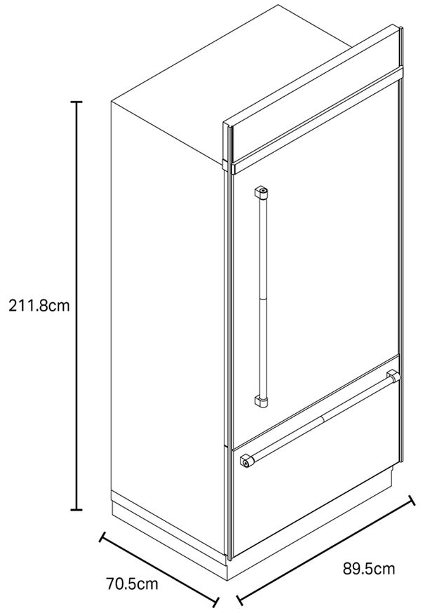 Medidas de un refrigerador