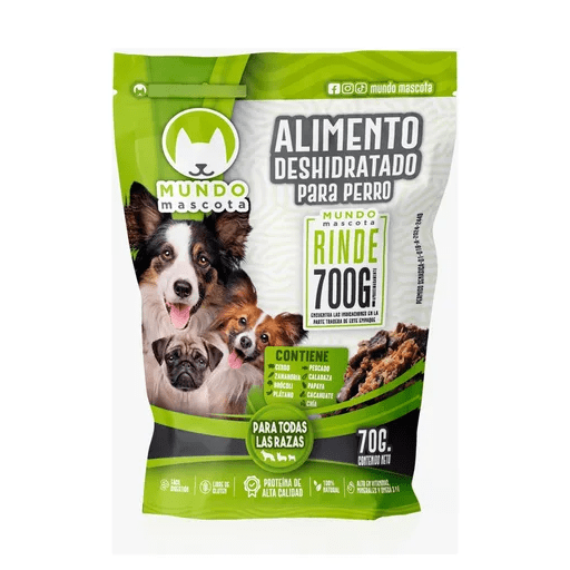 Alimento deshidratado para perro